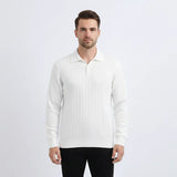 بلوفر لياقة رجالي عجينة صوف أبيض شتوي من إيه إل واي - RD-4