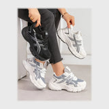 حذاء سنيكرز حريمى فوندي جلد إسكاي مستورد ونعل PVC حقن الوان متعددة جميع المواسم من بي ان شوز - x105