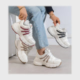 حذاء سنيكرز حريمى فوندي جلد إسكاي مستورد ونعل PVC حقن الوان متعددة جميع المواسم من بي ان شوز - x107