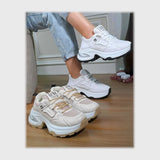 حذاء سنيكرز حريمى فوندي جلد إسكاي مستورد ونعل PVC حقن الوان متعددة جميع المواسم من لابتوب - x63