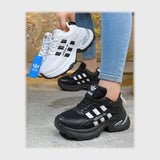 حذاء سنيكرز حريمى فوندي جلد إسكاي مستورد ونعل PVC حقن الوان متعددة جميع المواسم من لابتوب - x69