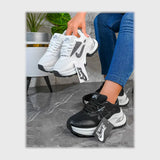 حذاء سنيكرز حريمى فوندي جلد إسكاي مستورد ونعل PVC حقن الوان متعددة جميع المواسم من لابتوب - x71