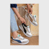 حذاء سنيكرز حريمى فوندي جلد إسكاي مستورد ونعل PVC حقن الوان متعددة جميع المواسم من كيو آر - xo119