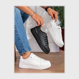 حذاء سنيكرز رجالى فوندي جلد إسكاي مستورد ونعل PVC حقن الوان متعددة جميع المواسم من إس آند كيه يويو ميكس - z-1144