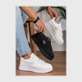 حذاء سنيكرز رجالى فوندي جلد إسكاي مستورد ونعل PVC حقن الوان متعددة جميع المواسم من إس آند كيه يويو ميكس - z-7020n