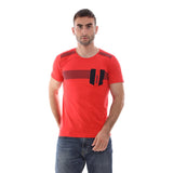 Osama Tex Printed Round Neck T-shirt for Men, Single Lycra - Red