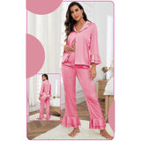 Al Nada Satin Pyjamas for Women, Satin - Rose