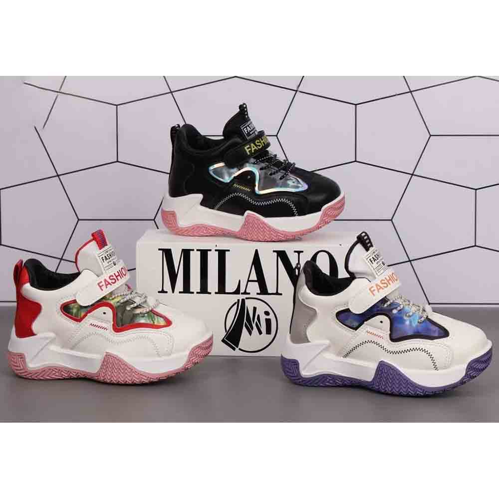 حذاء سنيكرز من ميلانو أطفالي جلد سكاي، ألوان متعددة